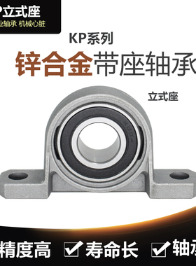 锌合金小轴承座KP006 内径30mm 微型固定座带轴承支架 立式座P006