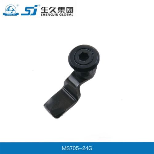生久柜锁门锁MS705-24G黑色锌合金圆柱锁 工业设备不锈钢配电箱锁
