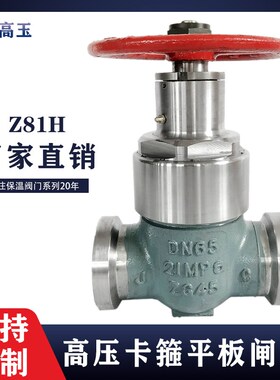 油田井口卡箍闸阀Z83Y高压铸钢Z81H套平板硬密封DN65支持非标碳钢
