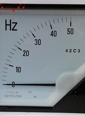 变频器专用直流频率表42C3-50HZ DC10V 20mA 50HZ赫磁表120*120mm