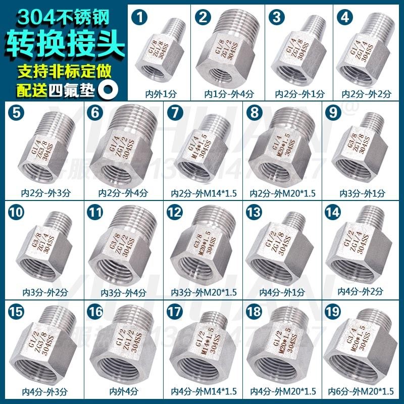 304不锈钢转换接头管配件内外丝补芯变径1英制螺纹4分牙3NPT2加厚,童装/婴儿装/亲子装,披风/斗篷,淘宝优惠券,粉丝福利购,淘宝优惠卷