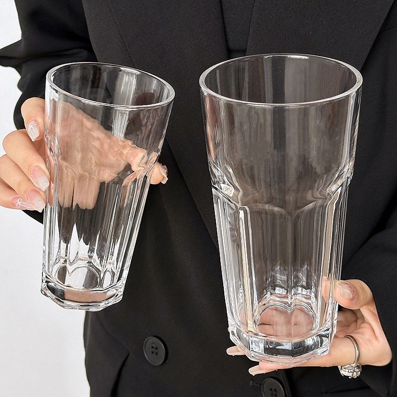 大容量八角杯柯林杯m加厚直布罗陀杯子夏日水果茶杯冷饮果汁玻璃