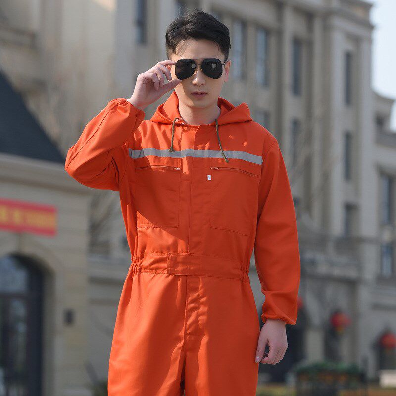 连体工作服f男汽修防护全棉连体衣劳保养殖场防护服一体工作服