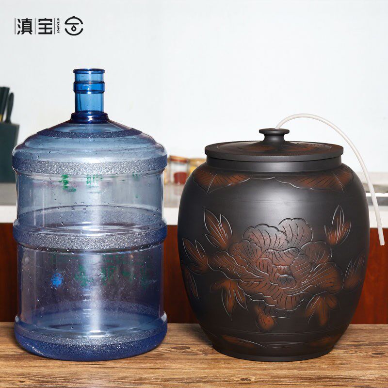 水缸陶瓷水罐纯净水桶中式茶桌蓄A水桶储水用泡茶老式饮水抽水大