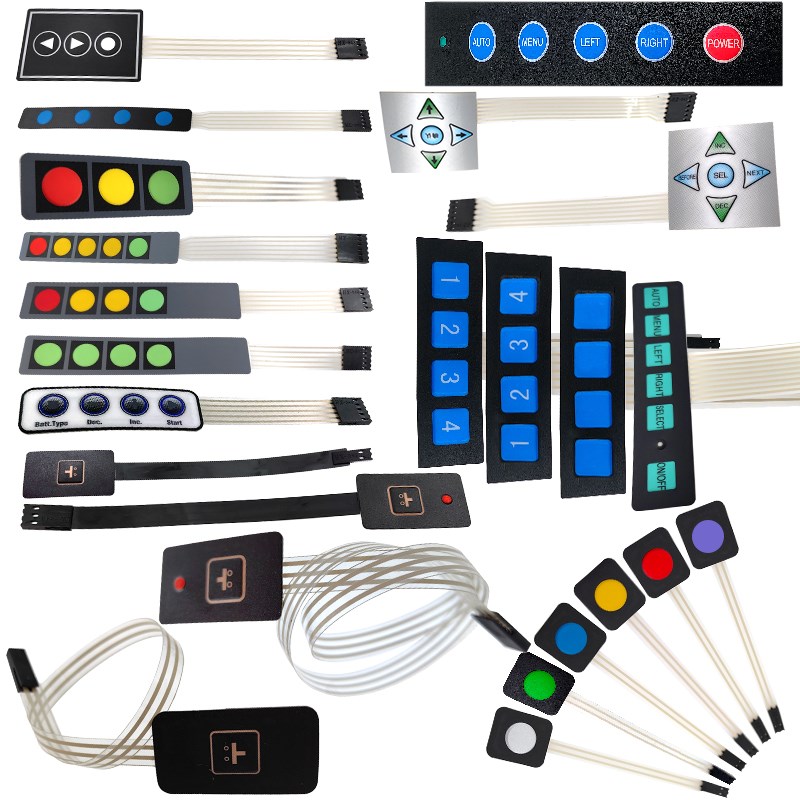 薄膜开关面板按键按钮汽车改装DIY喇叭车灯1键/2键/3键/4键扩展键