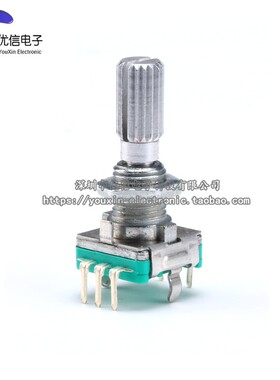 梅花柄旋转编码器 开关/EC11/数字电位器(反向)柄长20mm 带开关