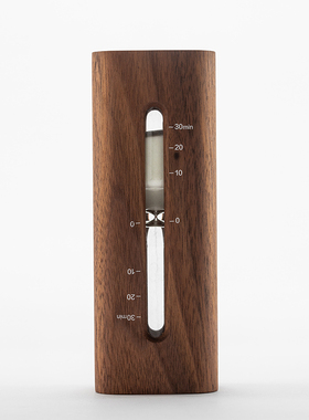 马鹿沙漏计时器30分钟礼物v定制logo刻字办公桌摆件桌面实木防摔