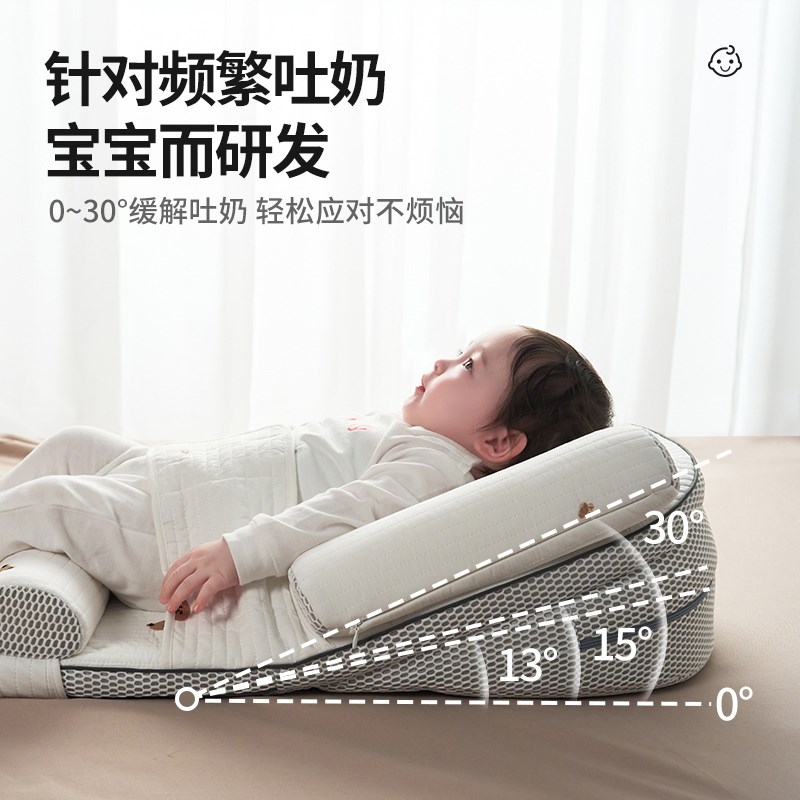 防吐奶可a调节斜坡枕婴儿喂奶神器斜坡垫新生安抚枕躺睡宝宝床中