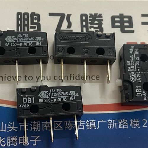 樱桃CHERRY DB1C-B1AA微动开关长脚3脚 行程限位复位按钮6A250V