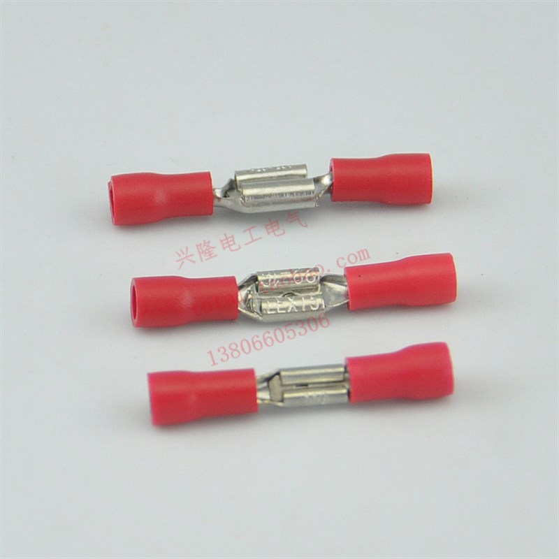 FDD1.25-250冷压接线端子6.3插簧线耳1.5mm2母预绝缘铜端头1000只