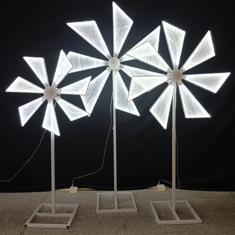 婚庆道具电动风车道具美陈摆件 背景装饰 拍照打卡 结婚喜庆用品