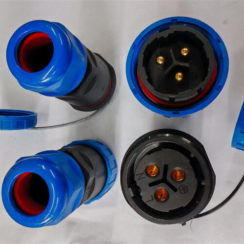 LD28-3芯 螺丝压接 免焊IP68防水 公母对接防水连接器航空插头座