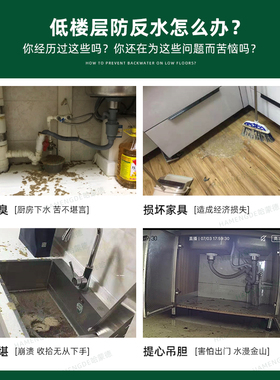 哈蒙德止逆阀下水管防反水厨房下水管道马桶止回阀逆止阀排水管50