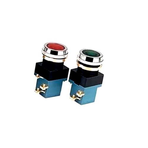 LA19-11平钮平头按钮开关 红/黄/绿25MM 10只起
