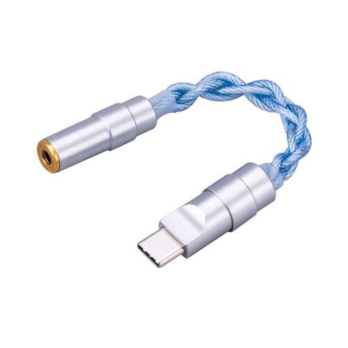 瑞昱ALC5686单晶铜type-c转3.5mm音频解码dac耳放手机转接线银