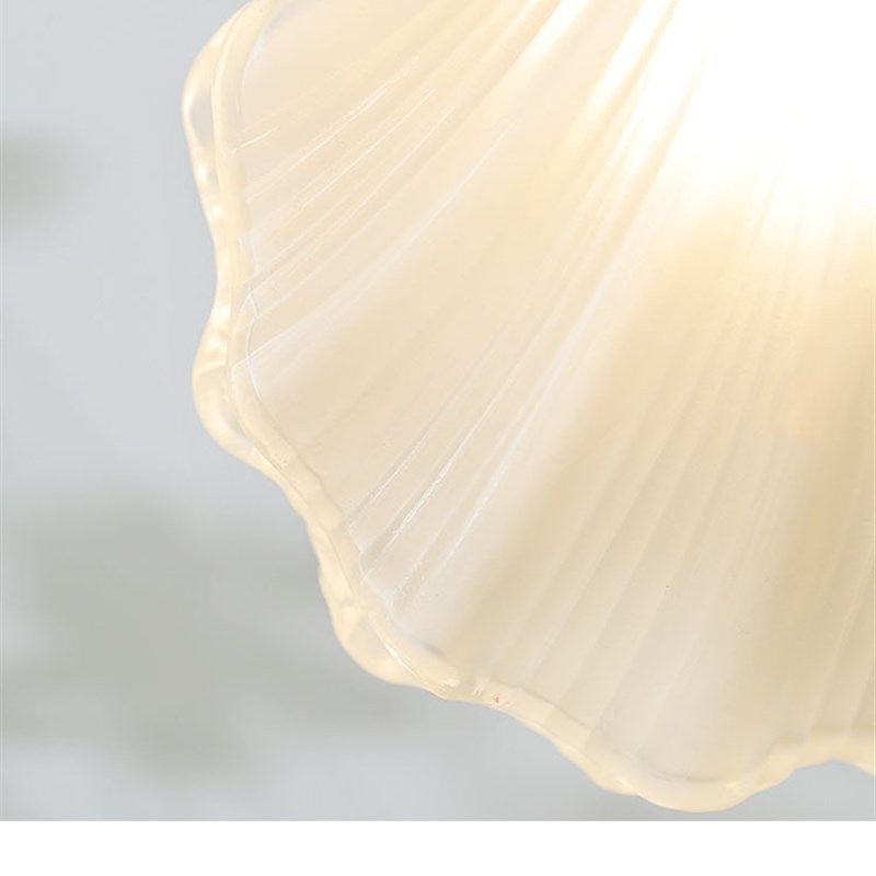 贝壳小吊灯法式轻奢创意个性设计水晶玻璃灯具浪漫温馨卧室床头灯,家装灯饰光源,客厅吊灯,淘宝优惠券,粉丝福利购,淘宝优惠卷