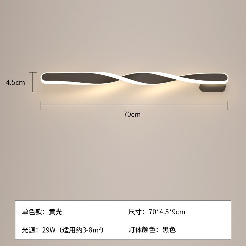 床头壁灯卧室客厅电视背景墙灯极简长条形楼梯轻奢风网红艺术造型