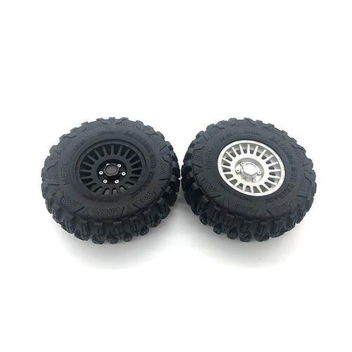 2.2寸金属轮毂G53仿真攀爬车夹胎轮胎 Scx10  trx-4 trx6 10 W009