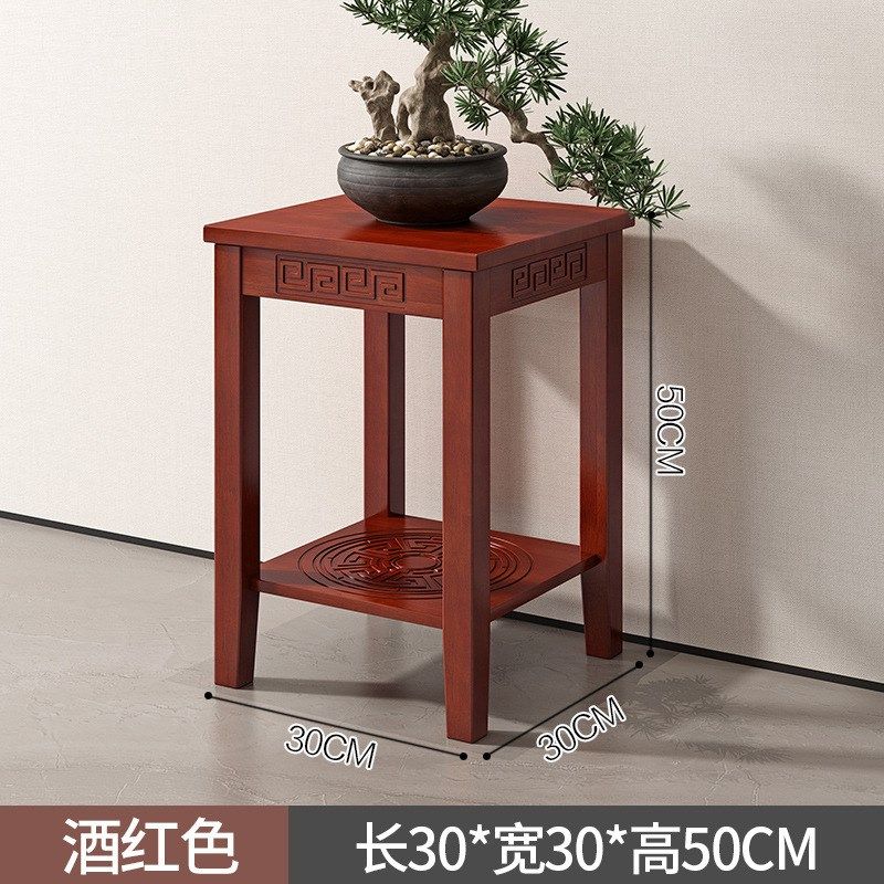 花架子客厅落地新中式实木简约阳台多肉盆景置物绿萝仿古花几现代