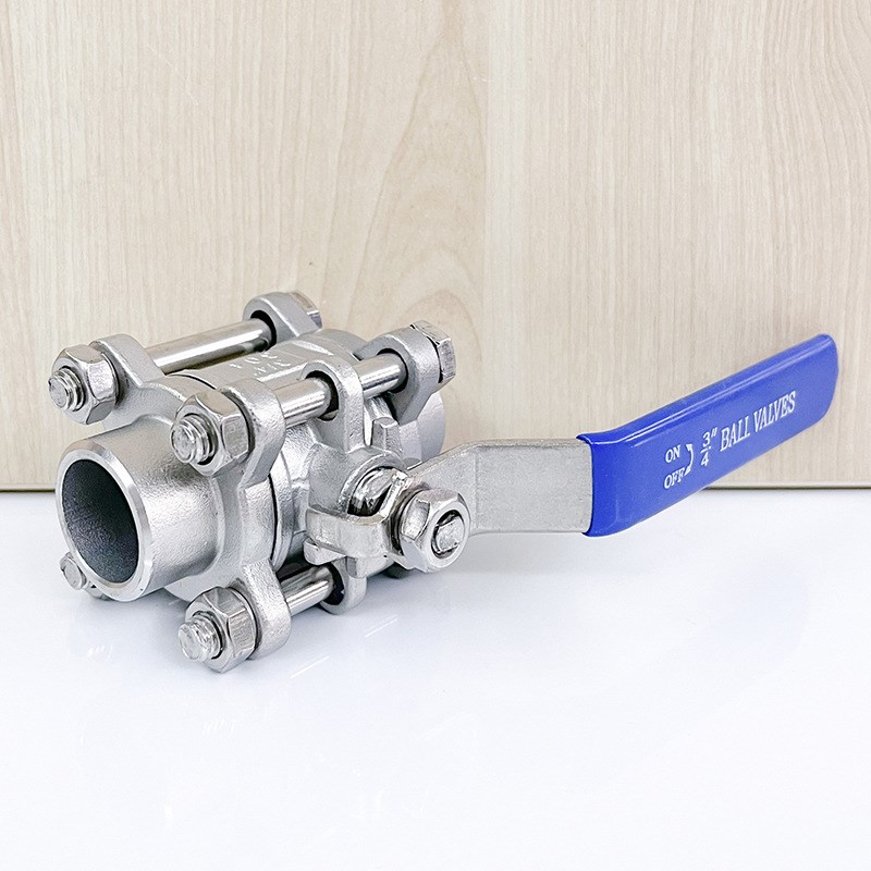 盼特304不锈钢三片式焊接球阀316工业级3PC对焊手动阀门DN15丝扣