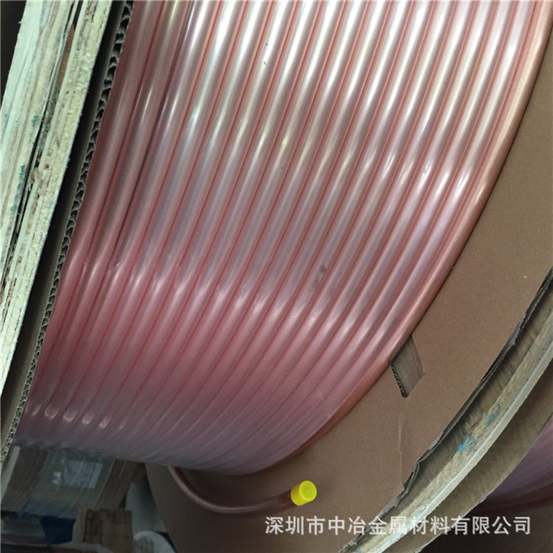 TP2紫铜管 异型铜管定做 D型紫铜盘管厂家现货 紫铜厚壁管