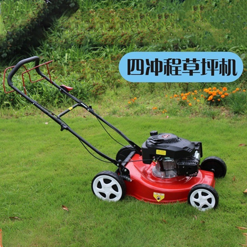 现货手推式草坪机 小型家用自走剪草机 果园园林汽油型割草机
