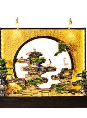 大型假山水幕墙流水景观摆件别墅酒店庭院屏风隔断鱼缸造景喷泉