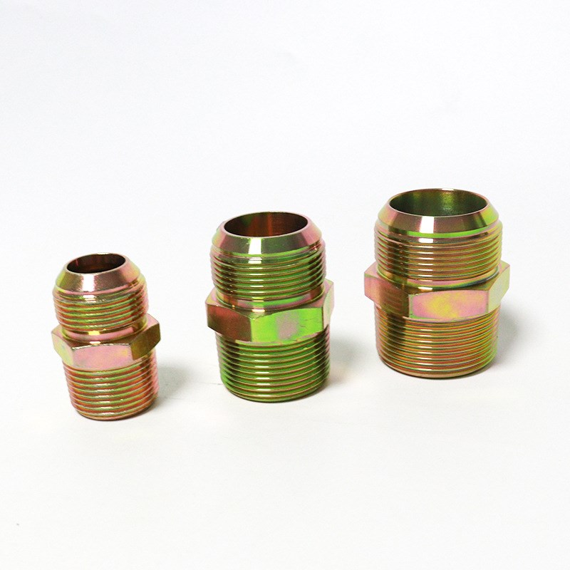 液压接头双外丝直接外牙直通对丝1.5寸美液压管件油管接头