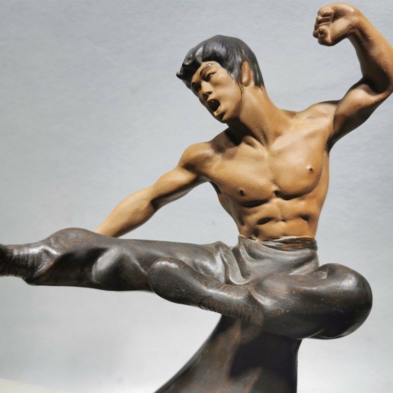 厂家直销李小龙打功夫中华武术人物家居饰品盆景造型摆件石湾陶瓷,特色手工艺,其他特色工艺品,淘宝优惠券,粉丝福利购,淘宝优惠卷