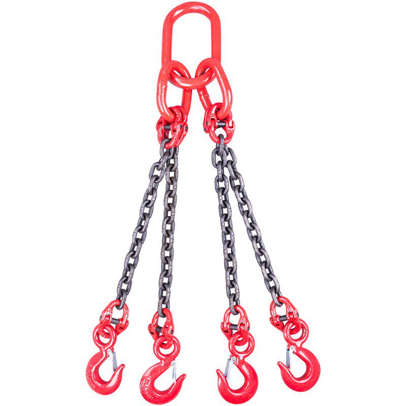 厂家直供4腿成套链条吊索具 4叉4钩起重吊具链条索具