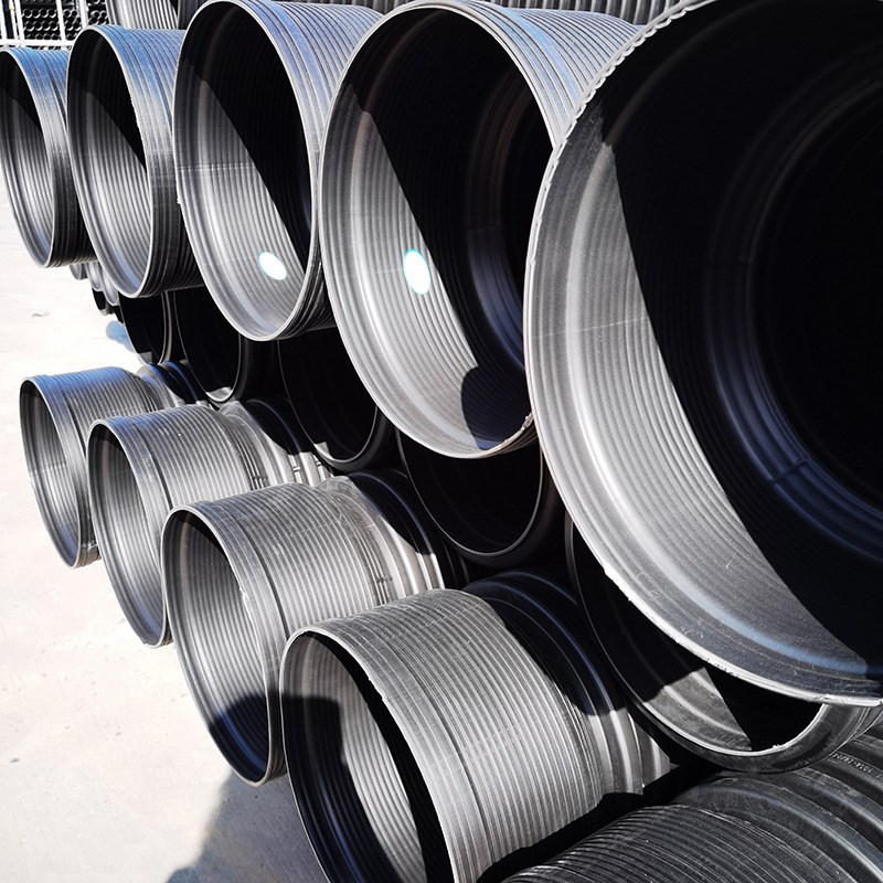 供应双壁波纹管大口径PE波纹管零渗漏市政大量排污400*SN8