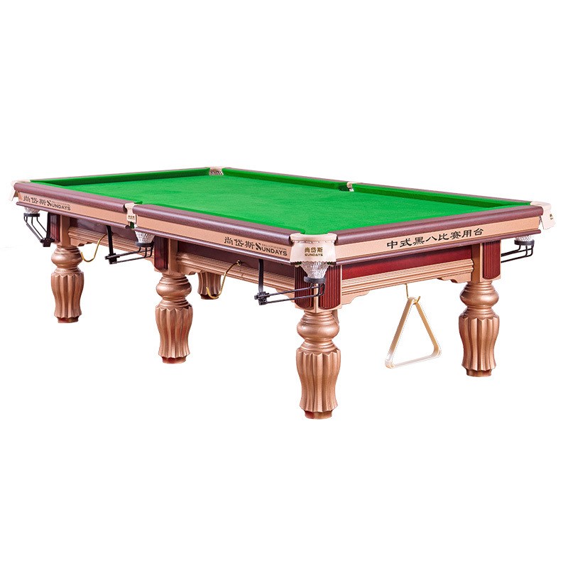 2021新款中式黑八台球桌尚岱斯标准型家用成人美式室内桌球台商用
