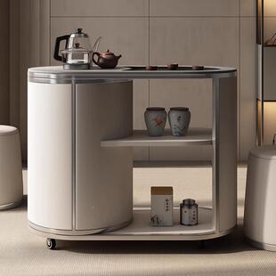 家用小茶台侧边柜茶水阳柜家用边几轻奢现代约台小茶桌移茶动DKD