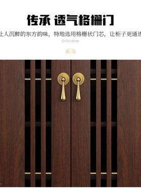 新式实木餐边柜现代简约厨房茶ZG-65116中置物餐厅酒柜一体靠墙储