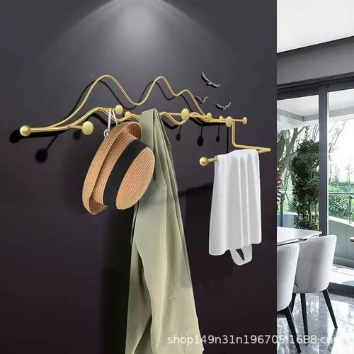 轻奢创挂意门后衣帽挂钩现玄关衣NXJ架代墙上衣钩挂时尚金属墙壁