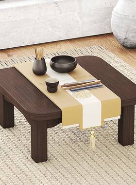 BD101203ft炕实木方桌楠竹榻吃榻米桌正方形桌小茶几炕上学习饭矮