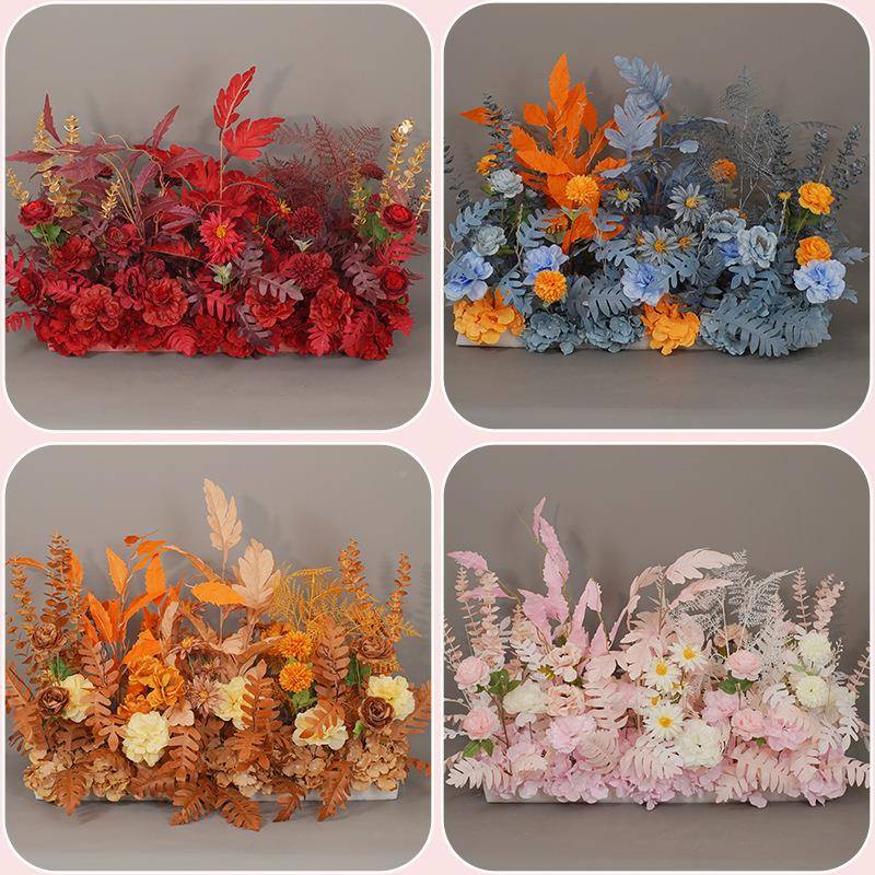 婚装庆地排花订婚礼仿真绢挂花假花球T舞台迎宾路RMX引饰婚花排花