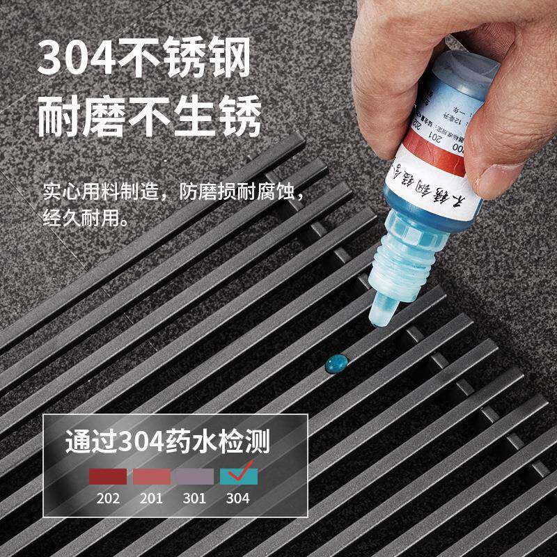 方店形实心竹排304不钢地漏酒庭浴室院IMC锈大排量防臭沐浴地漏