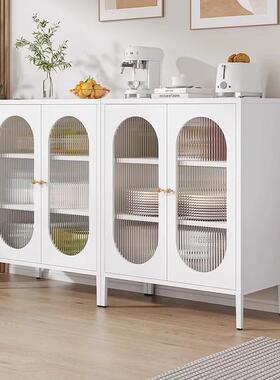 铁艺餐边柜简约厅酒LVR茶水收柜置物厨房客餐具家用玻璃客厅展纳