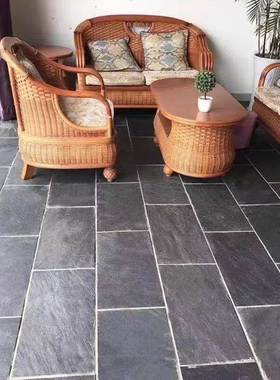 天然文化石石青板铺石户外汀步54928石户外仿地砖防滑古石板青石