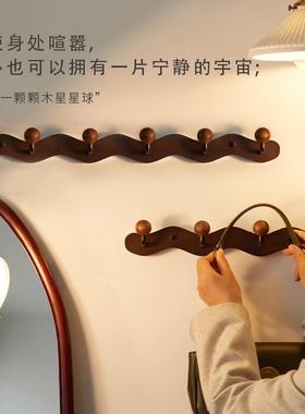实木入户门挂衣进门关衣架墙钩上54070壁挂创意衣服衣玄帽挂挂钩