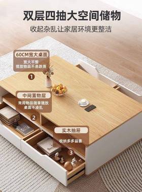 组Yla实木电视柜合家用客厅小户型电视柜几环保实UZQ木落地式收茶