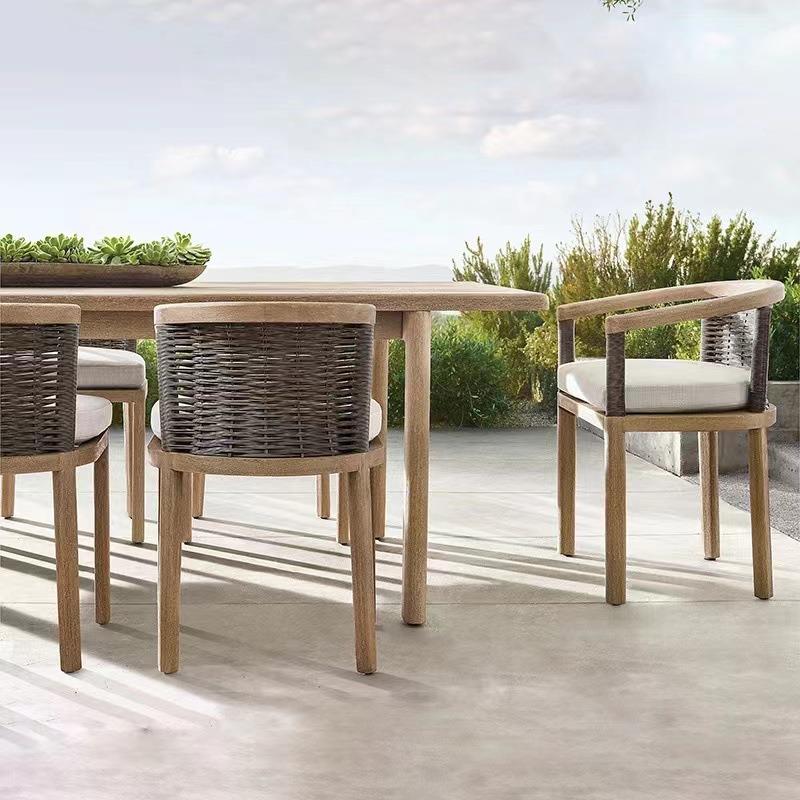 外实木沙发酒店露户别墅台花藤园庭院ZMJ泳池休闲椅设计师防水晒