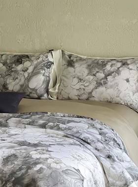 高端支天丝四件套裸睡复古81.8床双冰丝UBI0床面单欧式被套床上用