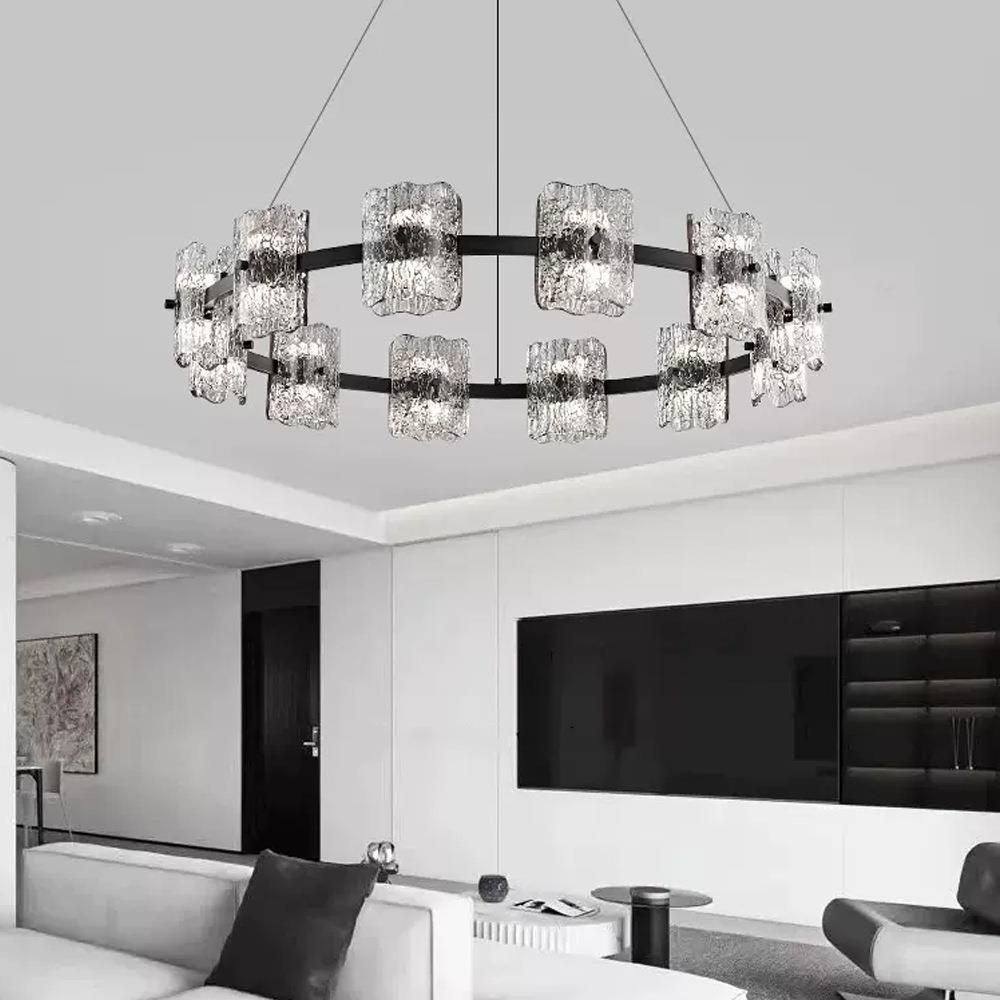 CCM意式极简灯厅吊现代简全约轻奢高端大气铜树脂大厅主灯2025新