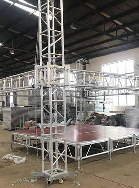 金舞台架子灯光架铝合桁架灯光展出外示架婚庆演TAID台户移动雷亚