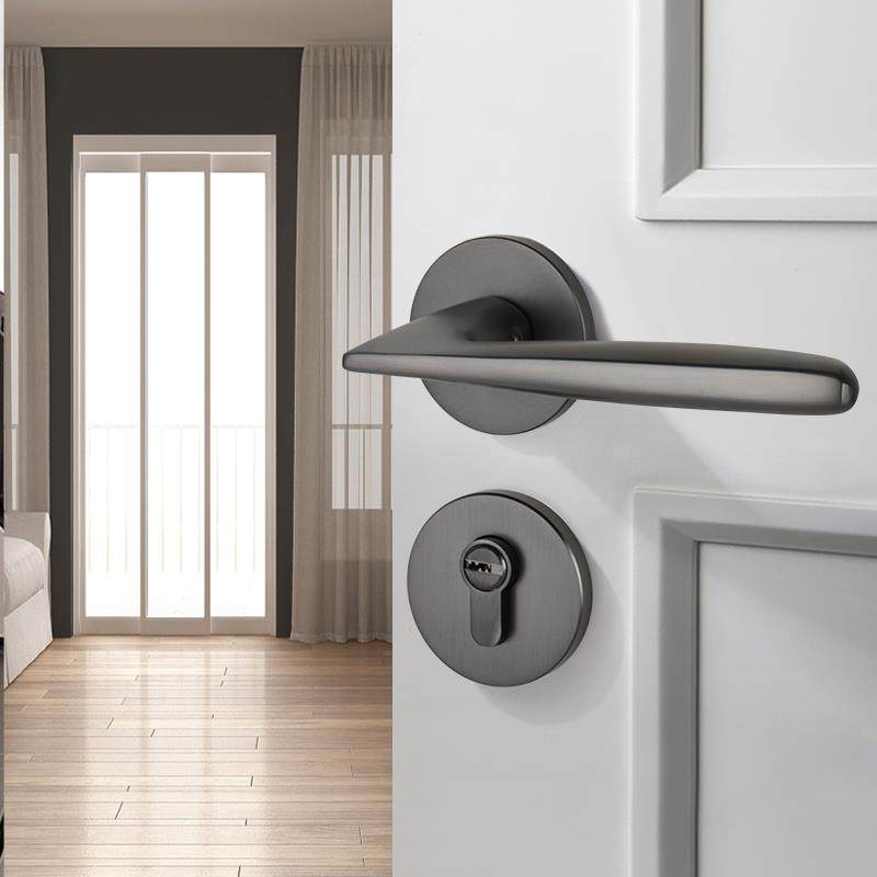 t青JTO古铜门锁室内卧室门房f间美式磁吸音锁现代简静约家用木门