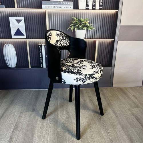 可旋转实木复古椅子轻奢餐厅餐椅复儿童习椅学古78638式休闲美椅