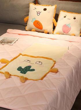 吐司面包抱枕被大号DEY垫两用公室午休夏凉趴枕午办靠睡枕侧被睡