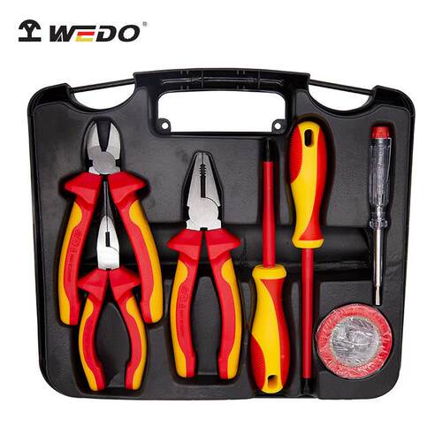 WEDO维度7PCS绝缘组套VDE丝认证工具7件套工钢丝具IN544C钳螺批绝